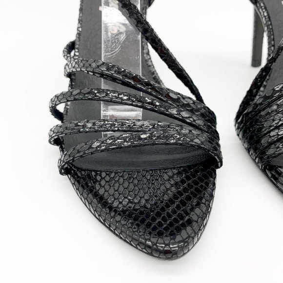 FREE PEOPLE Patent Python Print Strappy Sandals - Picture 4 of 10